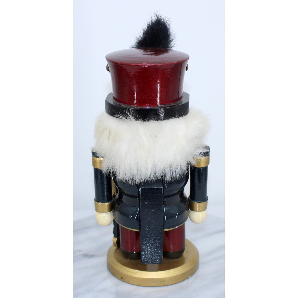 Vintage Nutcracker Soldier Christmas Decor Red Black Gold Uniform - Picture 3 of 5